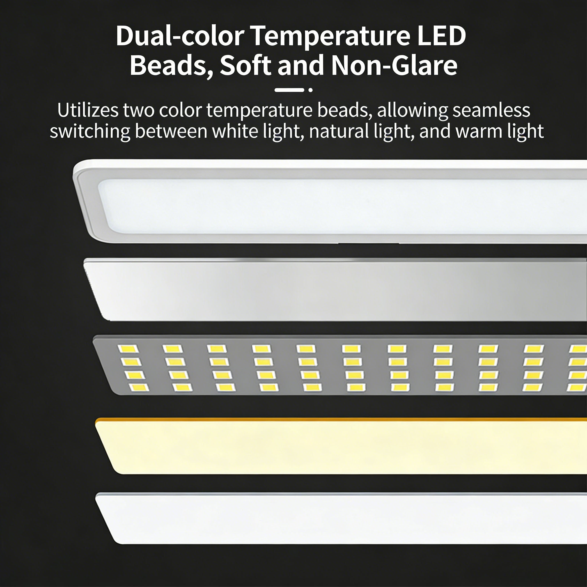 Calelin Stepless Dimming LED Desk Lamp for Reading & Study - 3 Color Temperatures (3000K-6000K), Rechargeable & Plug-in, Eye-Caring Soft Light, USB-C Charging, Large Capacity Battery