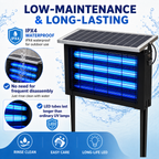 Solar Bug Zapper Outdoor, 13W Solar Powered Mosquito Zapper, USB Rechargeable Fly Insect Trap