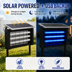 Solar Bug Zapper Outdoor, 13W Solar Powered Mosquito Zapper, USB Rechargeable Fly Insect Trap