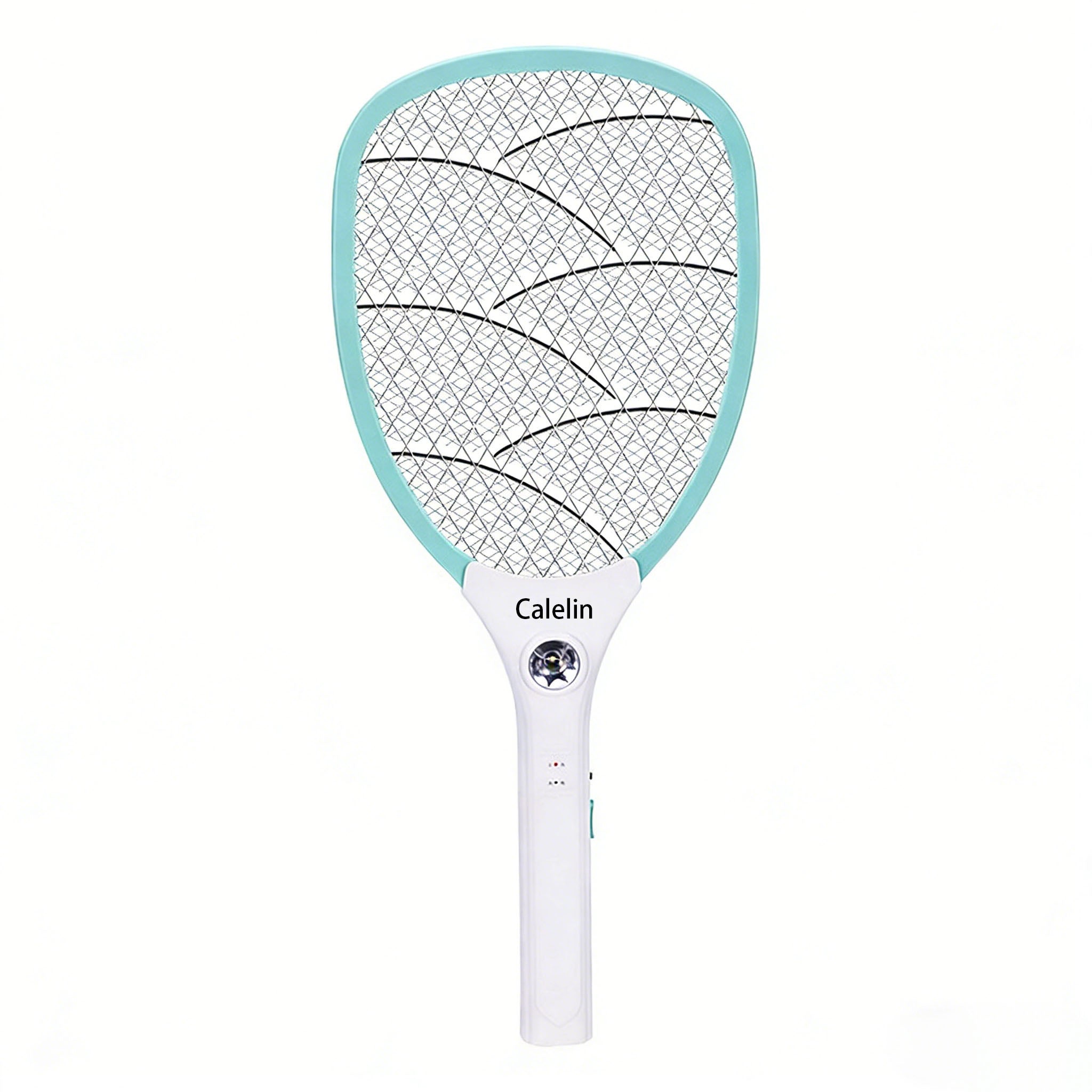 Calelin Electric Fly Swatter, 3000V Powerful Bug Zapper Racket with Upgraded Large Mesh & 3-Layer Safety Grid, 1s Residual Power Elimination, Rechargeable Mosquito Killer for Home Kitchen Bedroom